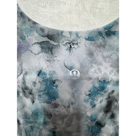 Lululemon Align Tank Top Womens Size 8 Grey & Blue Watercolor Cropped Workout - Picture 8 of 12
